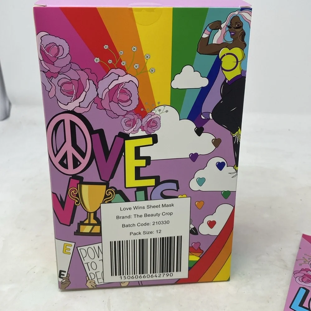 Hydrating Printed Sheet Mask for Face -Love Wins Pride 1 Box (includes 12 Masks)